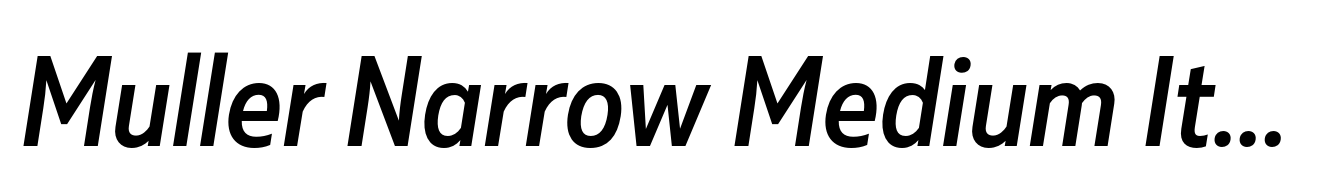 Muller Narrow Medium Italic